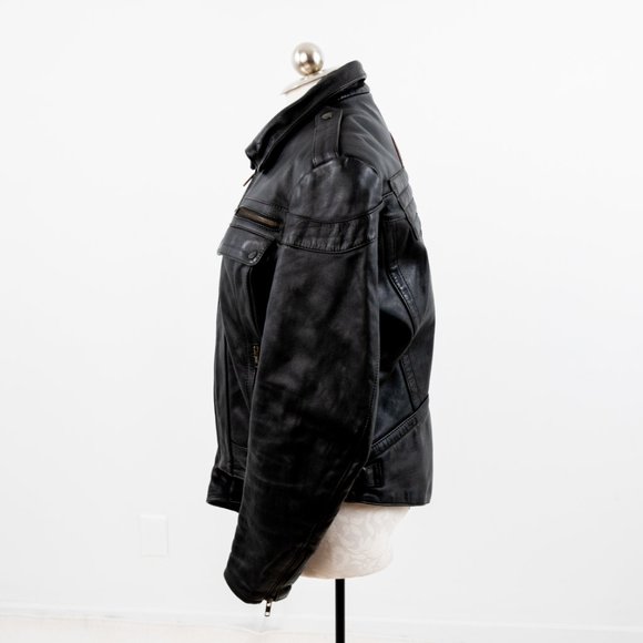 Vintage Harley Davidson Leather Biker Jacket Black - Picture 7 of 14